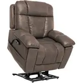 Capriccio Infinite Immerse Layflat Lift Recliner in Cappuccino Brown Fabric