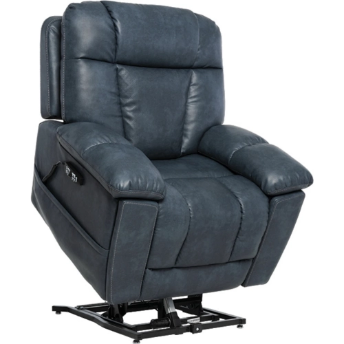 Capriccio Infinite Immerse Layflat Lift Recliner in Slate Blue Fabric
