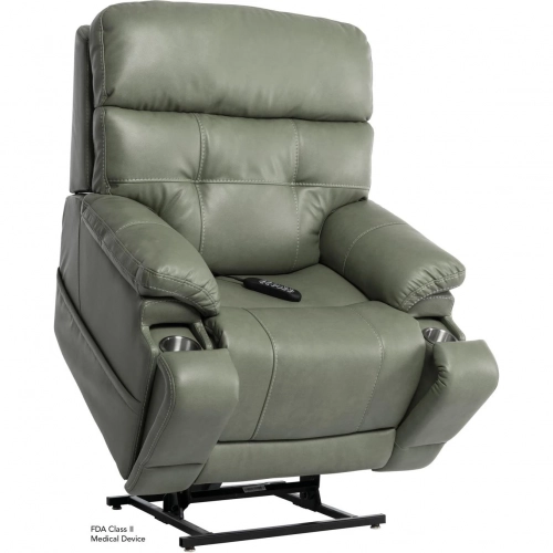 Triple Power Massage Lift Recliner in Olive Green Fabric