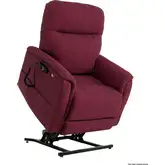Benti TruPetite Layflat Lift Recliner in Garnet Red Fabric