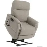 Benti TruPetite Layflat Lift Recliner in Stone Neutral Fabric