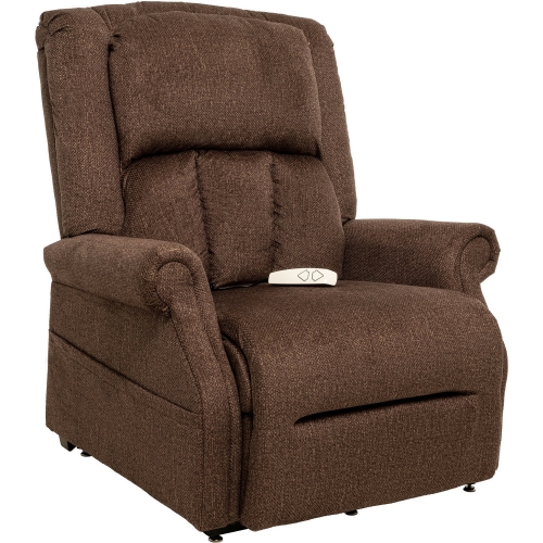 Vance Layflat Lift Recliner in Cafe Brown Fabric
