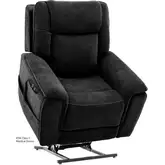 Trento Layflat Lift Recliner in Charcoal Gray Fabric