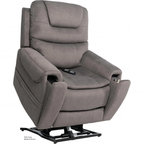 Arula Tilt Lift Recliner in Elephant Gray Fabric