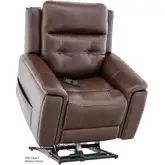 Sorrento Layflat Lift Recliner in Coffee Brown Top Grain Leather