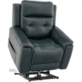 Sorrento Layflat Lift Recliner in Ocean Blue Top Grain Leather