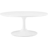 Lippa 36" Tulip Coffee Table in White