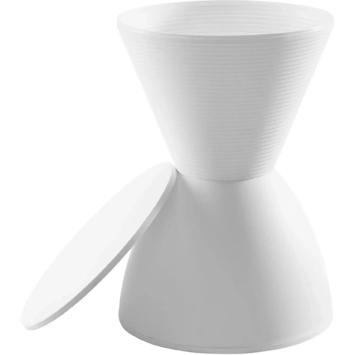 Haste Stool or Side Table in White Polypropylene
