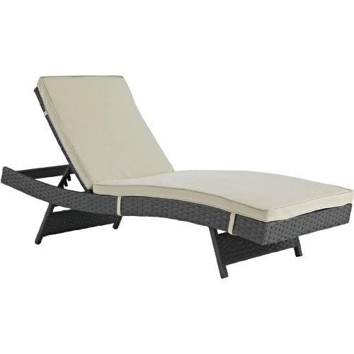 Sojourn Outdoor Patio Chaise in Canvas with Beige Sunbrella &reg Cushion
