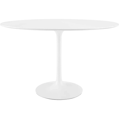 Lippa 48" Oval Dining Table in Wood & Powder Coated Metal