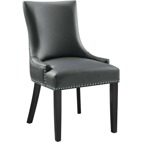 Marquis Dining Chair in Gray Vegan Leather