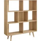 Transmit 7 Shelf Bookcase in Oak Wood Grain Finish