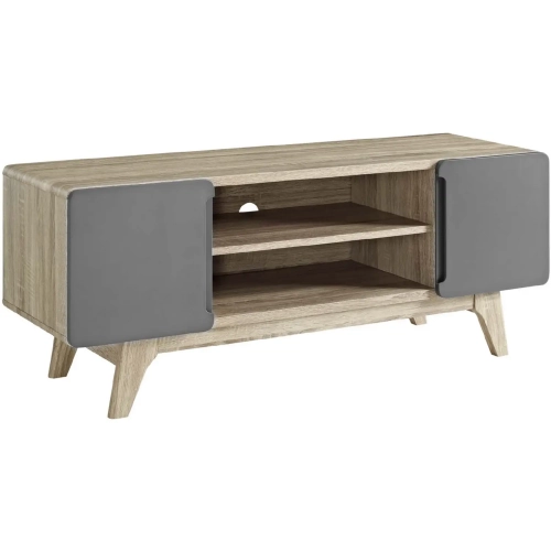 Tread 47" TV Stand in Natural & White