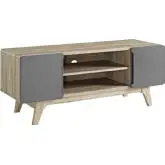 Tread 47" TV Stand in Natural & White