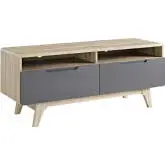 Origin 47" TV Stand in Natural & Gray