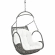 Arbor Outdoor Patio Swing Chair Without Stand in Poly Rattan with White Fabric Cushion