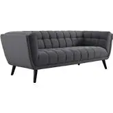Bestow Sofa in Tufted Gray Fabric