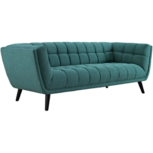 Bestow Sofa in Tufted Teal Fabric