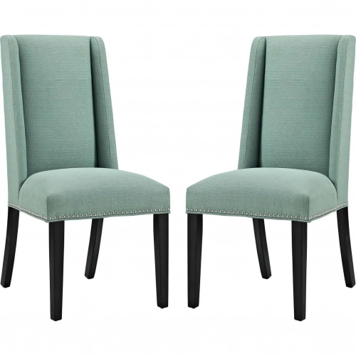 Baron Dining Chair in Laguna Fabric with Nailhead (Set of 2)