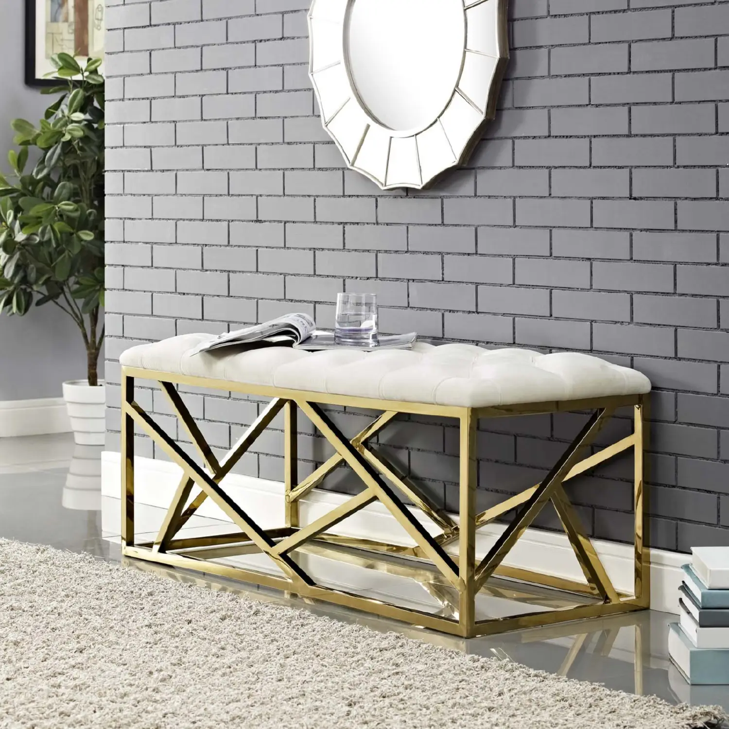 Modway Intersperse Bench - Thumbnail 4