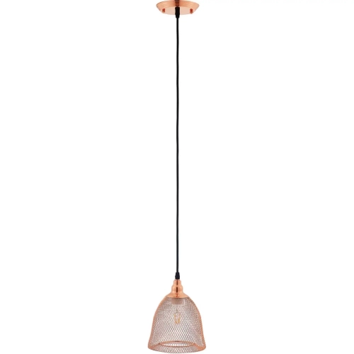 Glimmer Bell Shaped Ceiling Pendant Light in Rose Gold