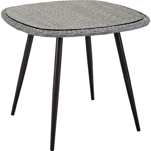 Endeavor Outdoor 36" Dining Table in Grey Rattan