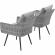 Endeavor Outdoor Poly Wicker Arm Chair in Gray (Set of 2)