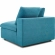 Commix Down Overstuffed Corner Chair in Teal Fabric
