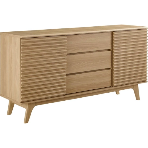 Render 63" TV Stand or Sideboard Buffet in Oak Finish