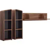 Omnistand Wall Mounted Shelves in Walnut & Gray