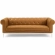 Idyll Chesterfield Sofa in Tufted Tan Leather & Stainless