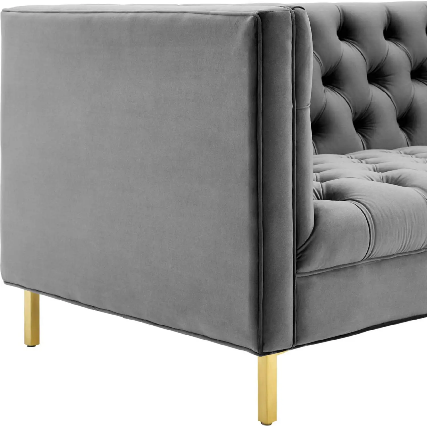 Delight Tufted Button Velvet Sofa - Thumbnail 5