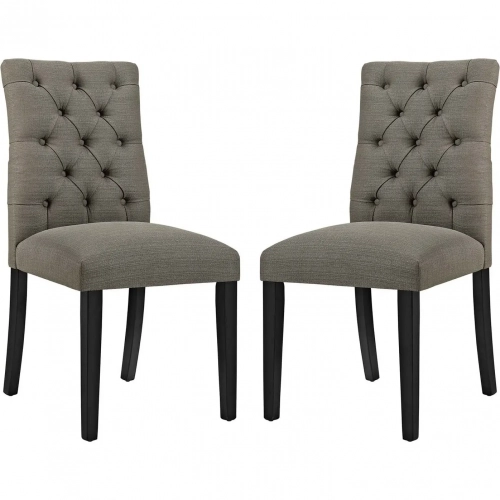 Duchess Dining Chair in Tufted Granite Fabric (Set of 2)