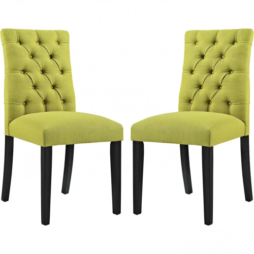 Duchess Dining Chair in Tufted Wheatgrass Fabric (Set of 2)