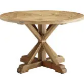 Stitch 47" Round Pedestal Dining Table in Pine