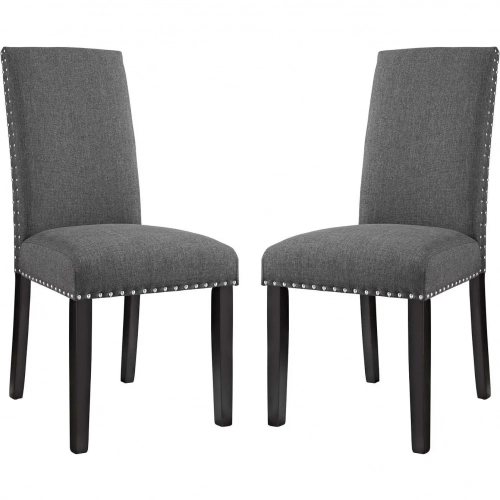 Parcel Dining Chair in Gray Fabric (Set of 2)