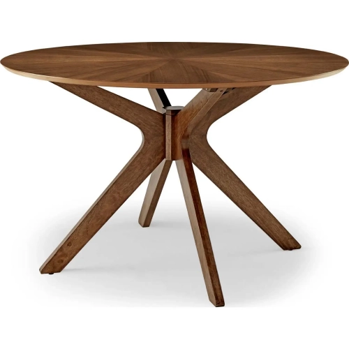 Crossroads 47" Round Dining Table in Walnut Finish