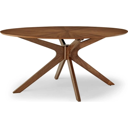 Crossroads 63" Oval Dining Table in Walnut Finish