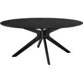 Crossroads 71" Oval Dining Table in Black Finish Wood Veneer
