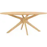 Crossroads 71" Oval Dining Table in Oak Finish Wood Veneer