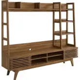 Render 70" TV Stand Entertainment Center in Walnut Finish