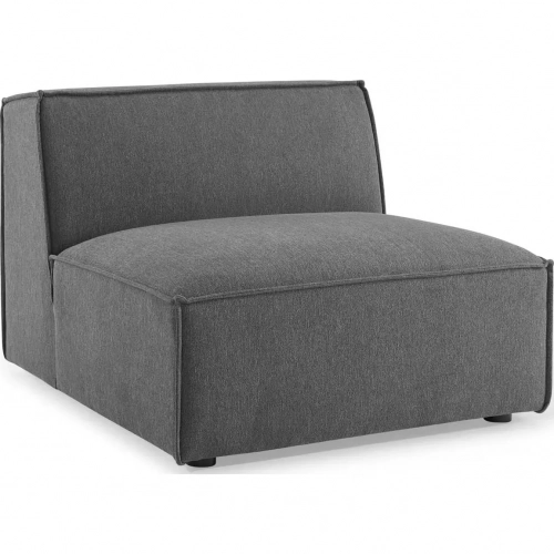 Restore Sectional Sofa Armless Chair in Charcoal Fabric