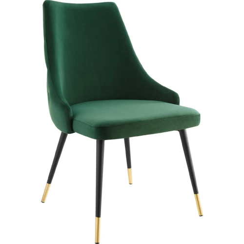 Adorn Dining Chair in Tufted Green Velvet