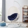 Hide Outdoor Swing Chair & Stand in Rattan & Navy Blue Sunbrella &reg;