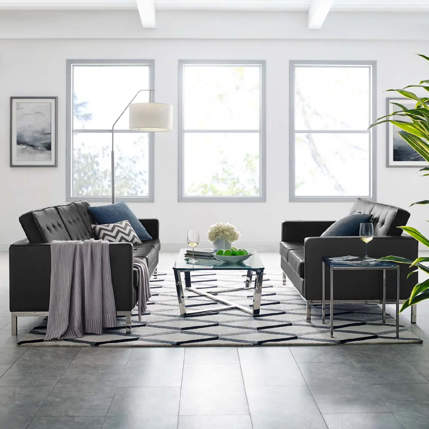 Modway Loft Arm Chair And Loveseat - Thumbnail 2