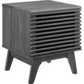 Render 19" Vinyl Record Display Stand Cabinet in Charcoal Gray Finish