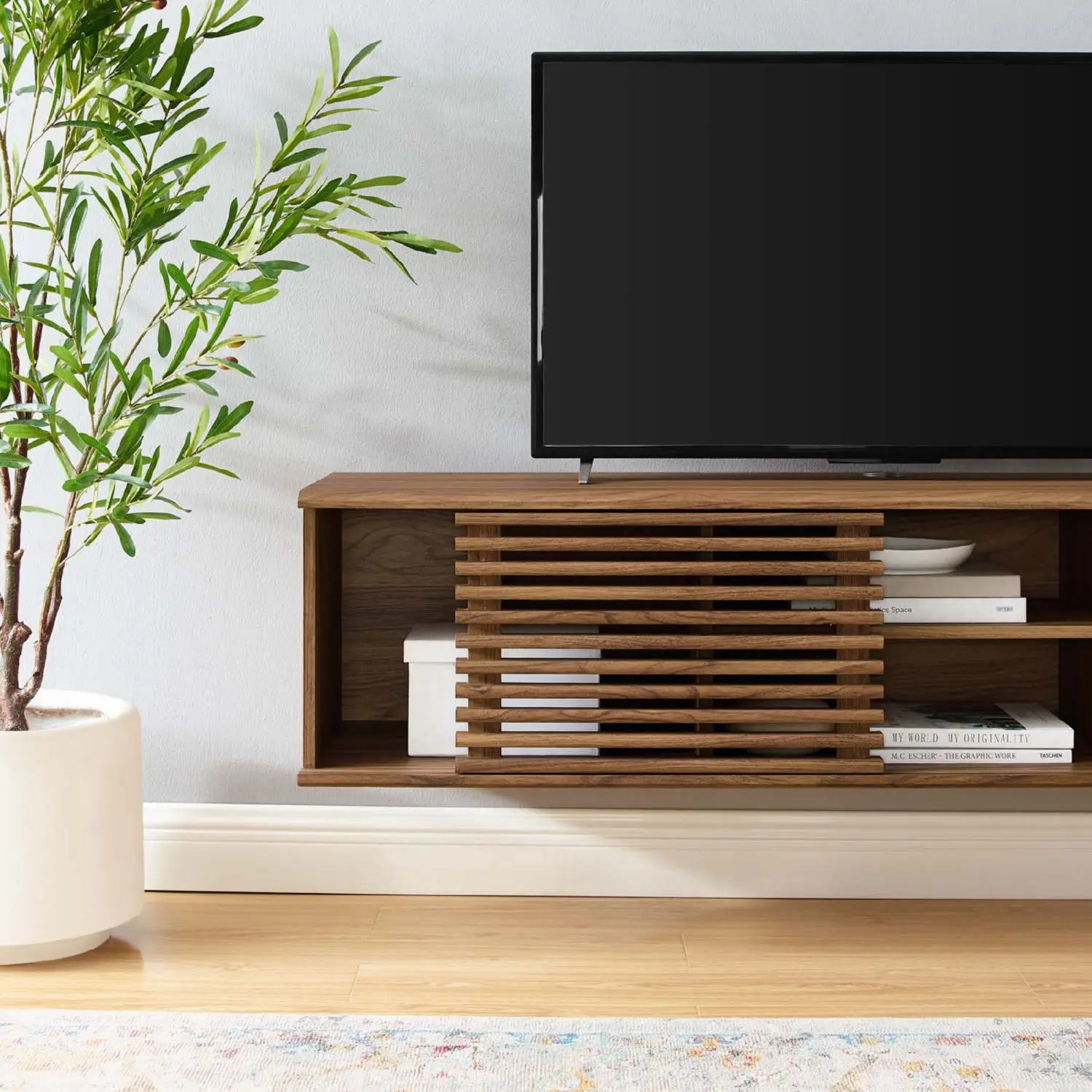 Modway Render 70 White II TV Stand EEI 3305 WAL WHI