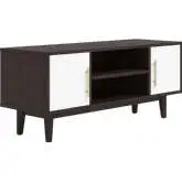 Daxton 43" TV Stand in Cappuccino & White