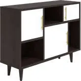 Daxton Display Stand Cabinet in Cappuccino & White