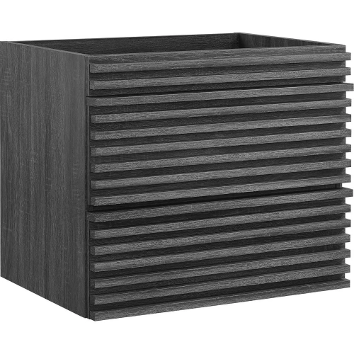 Render 24" Wall Mount Bathroom Vanity (Sink Not Included) in Charcoal Gray Finish